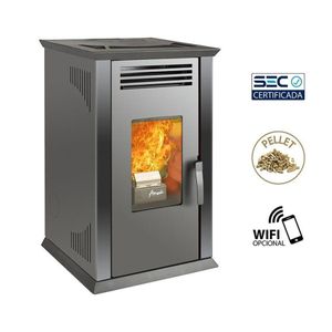 Calefactor Pellet Amesti Italy 8100 Plus Negro