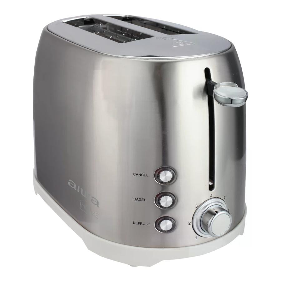 Tostador Doble Aiwa 800W Acero Inoxidable