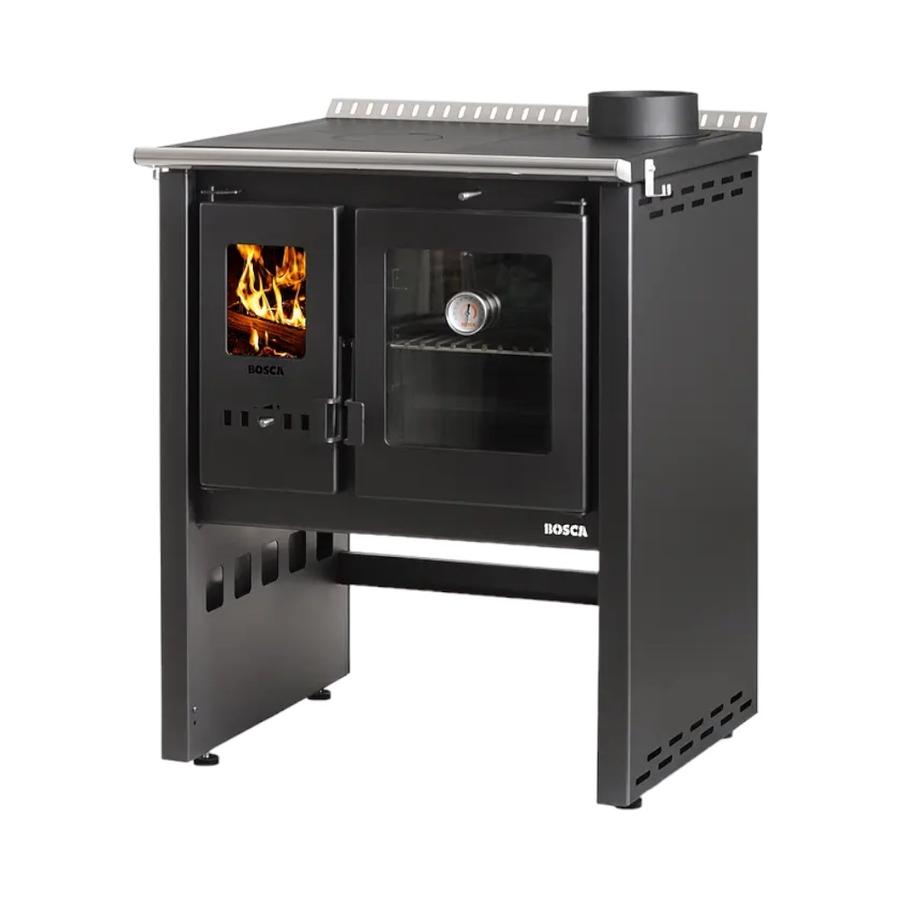 Cocina Leña Bosca Ares 70 39.5 Litros Negro