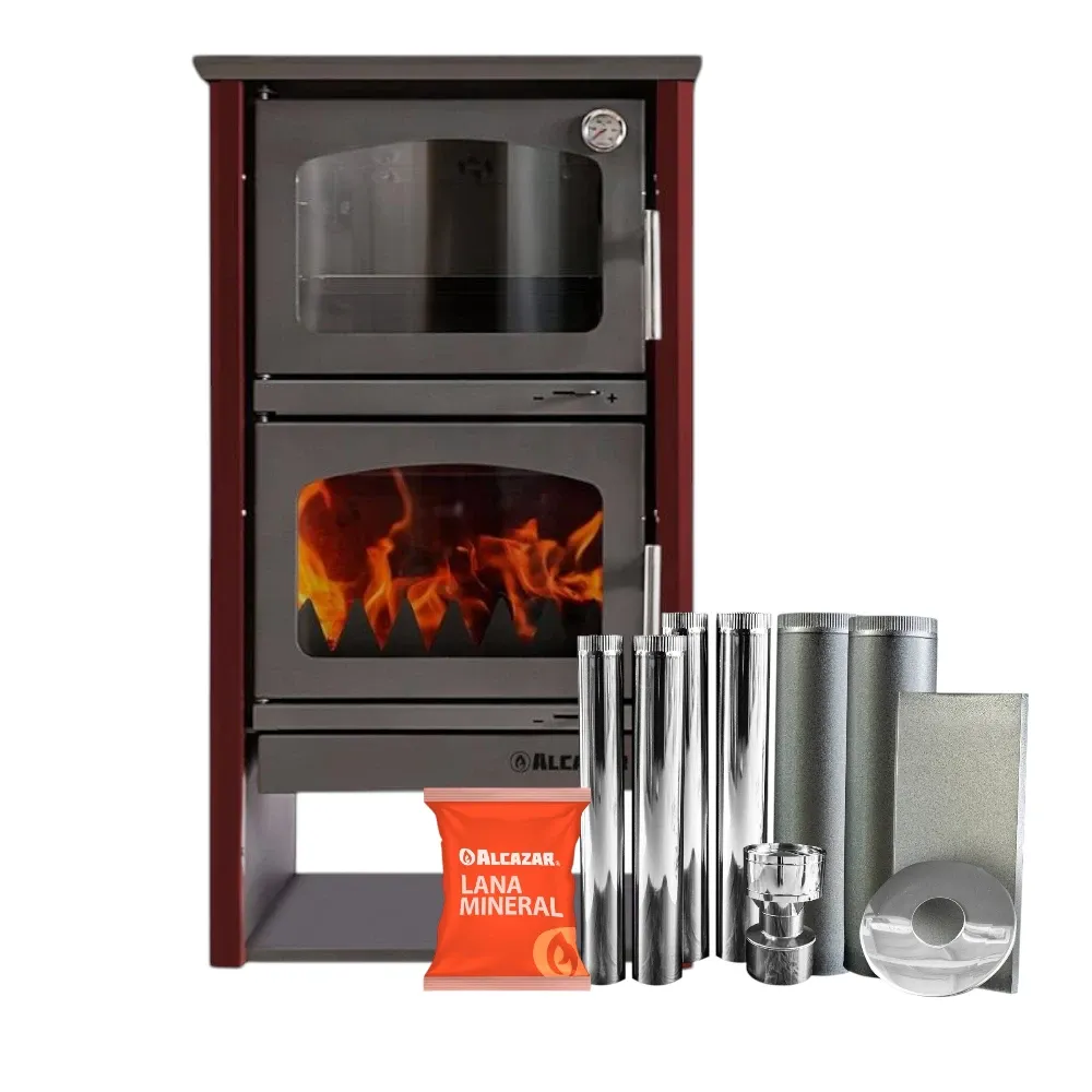 Cocina Alcazar Ofen Burdeo + Kit Instalación 6""