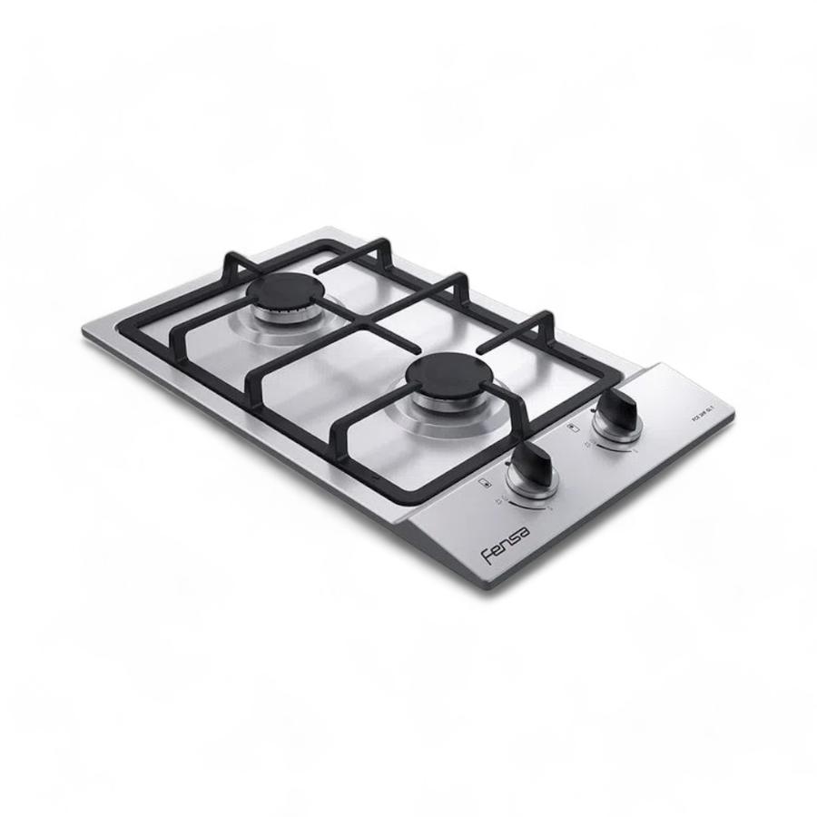 Encimera A Gas Fensa FCE-2HF GL T 2 Quemadores Plateado
