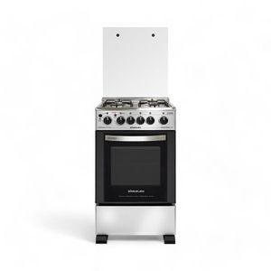 Cocina A Gas Hibrida Sindelen CH-540NI 4 Quemadores Plateado