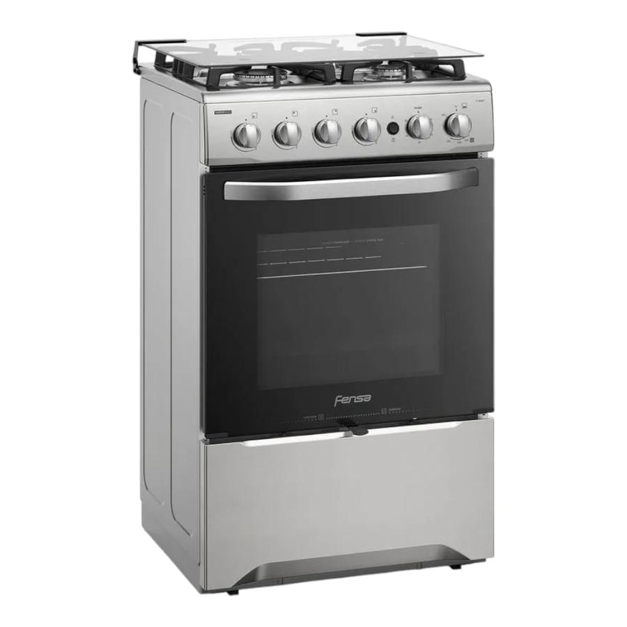 Cocina Gas 4 Platos Fensa 2606 Experience VaporBake Gris