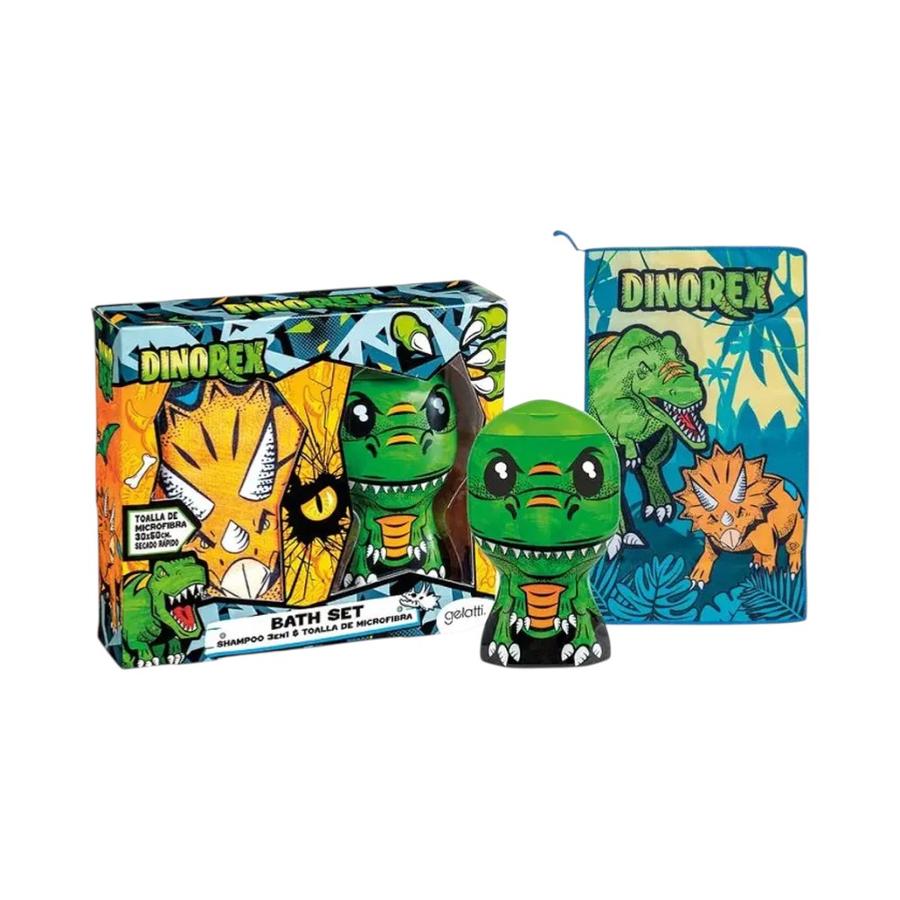 Set de Cuidado Personal Dinorex Shoobies Shampoo/Toalla