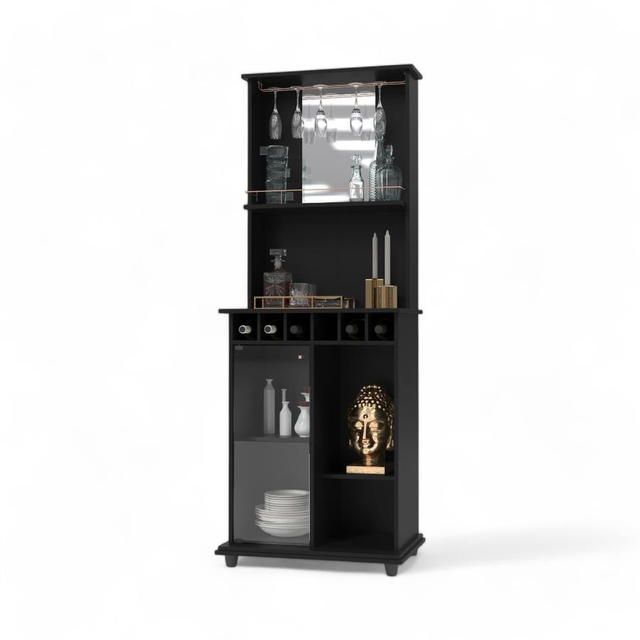 Mueble Bar Baum América 186x72 Cm Negro