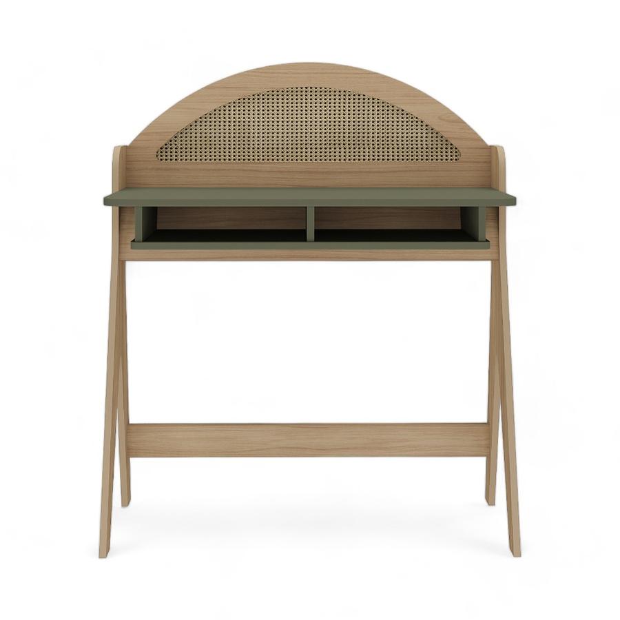 Escritorio Baum Ceci 90x107 Cm Café Roble/Menta