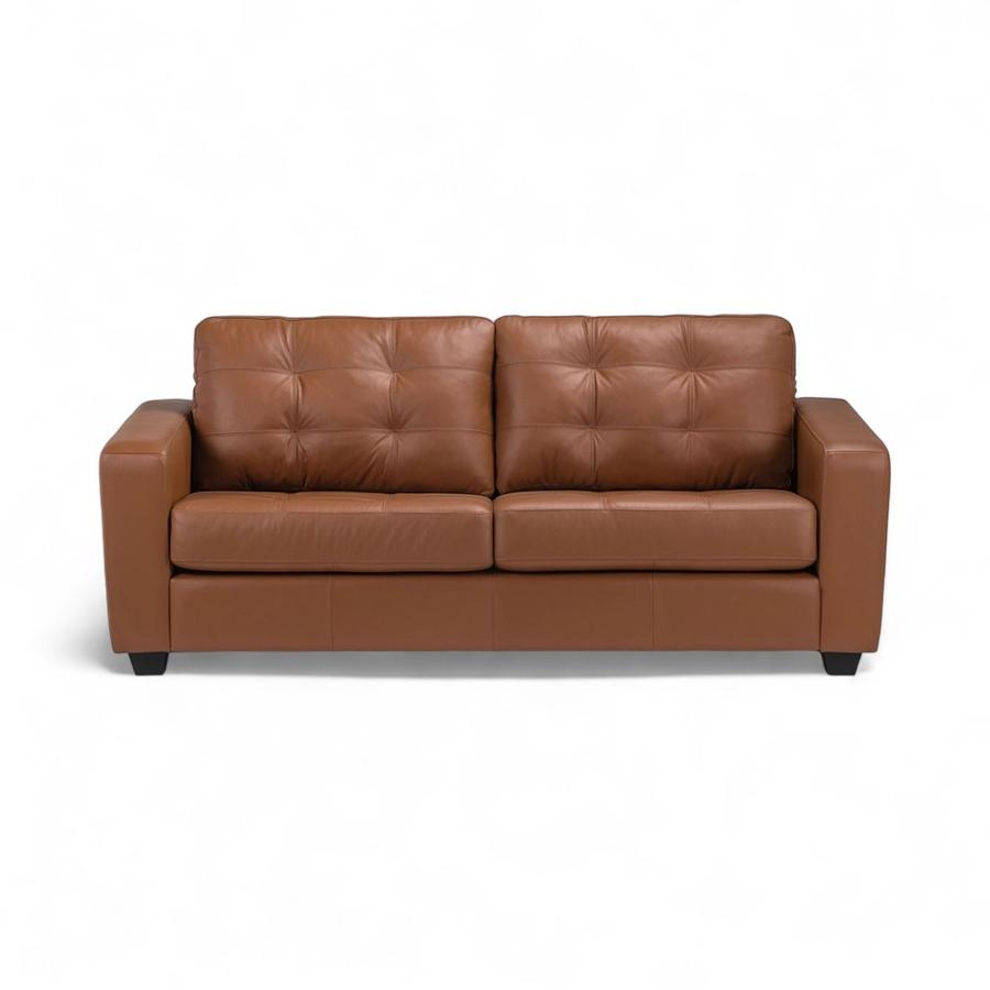 Sofá Rosen Dali Cuero 2 Cuerpos Café Toffey