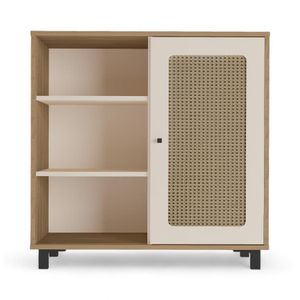 Buffet Baum Charlotte 80x80 Cm Café Roble/Blanco