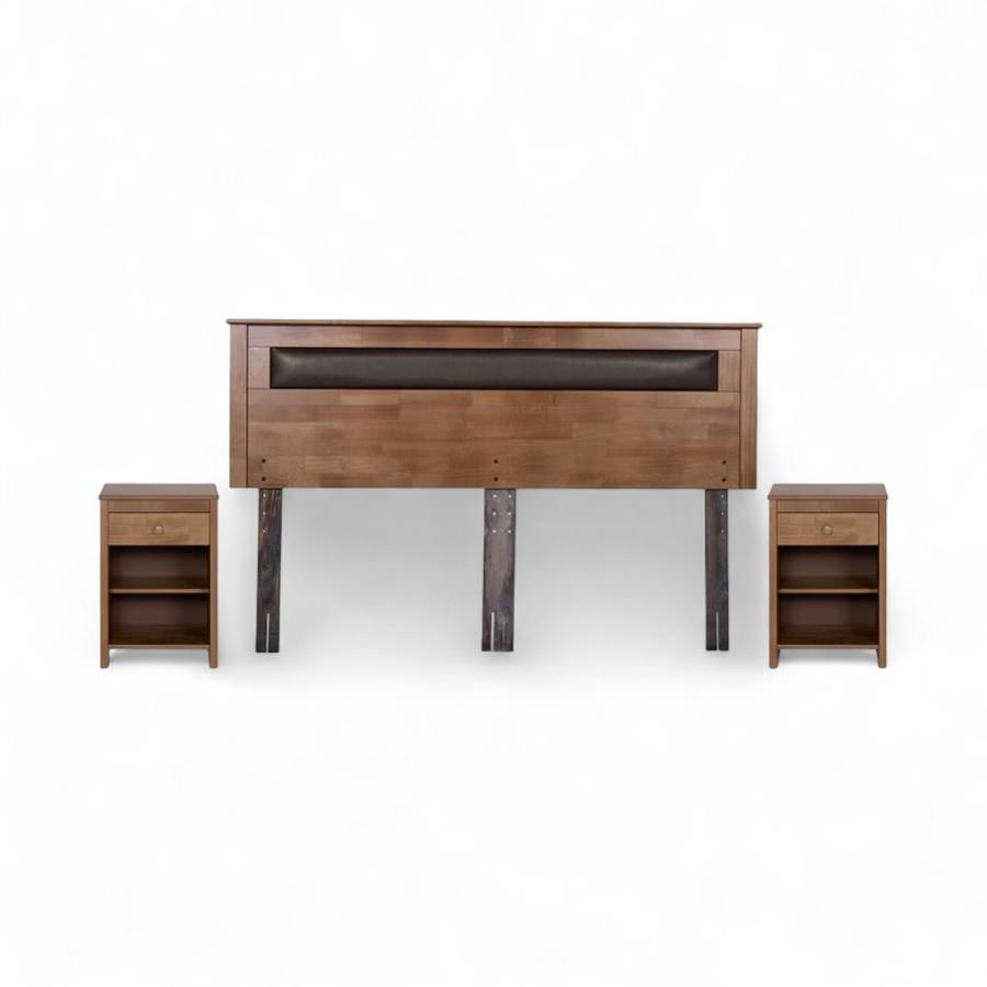 Set Rosen Respaldo + 2 Veladores Ferrara King Chocolate