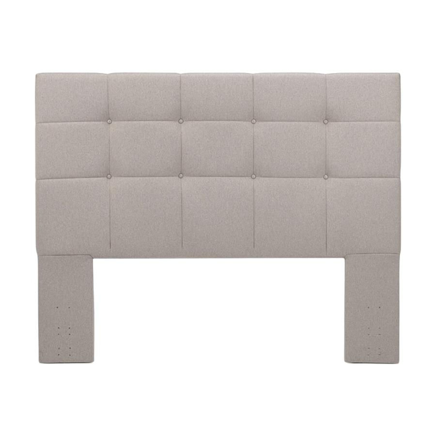 Respaldo Cama 2 Plazas Rosen Issey Tela Niebla