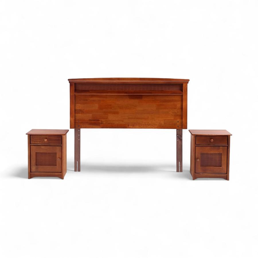 Set Rosen Respaldo + 2 Veladores Veneto King Café