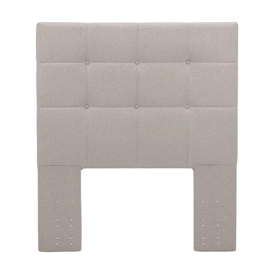 Respaldo Cama 1.5 Plazas Rosen Issey Tela Niebla
