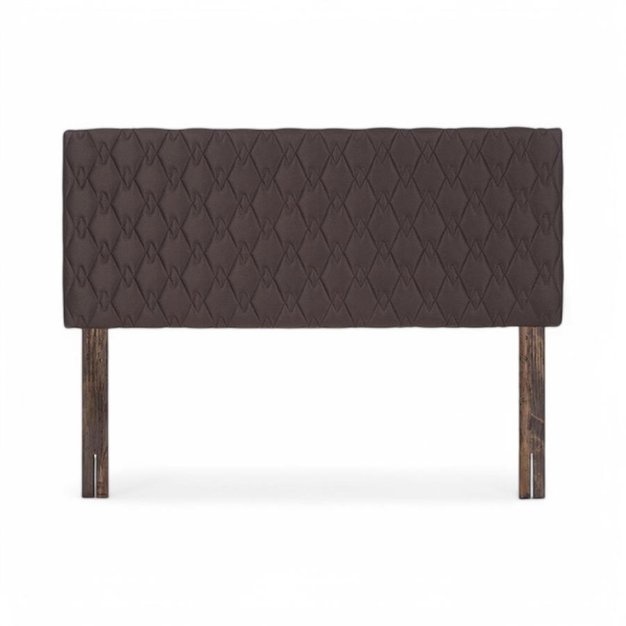 Respaldo De Cama Rosen Ivar Tela 2 Plazas Café