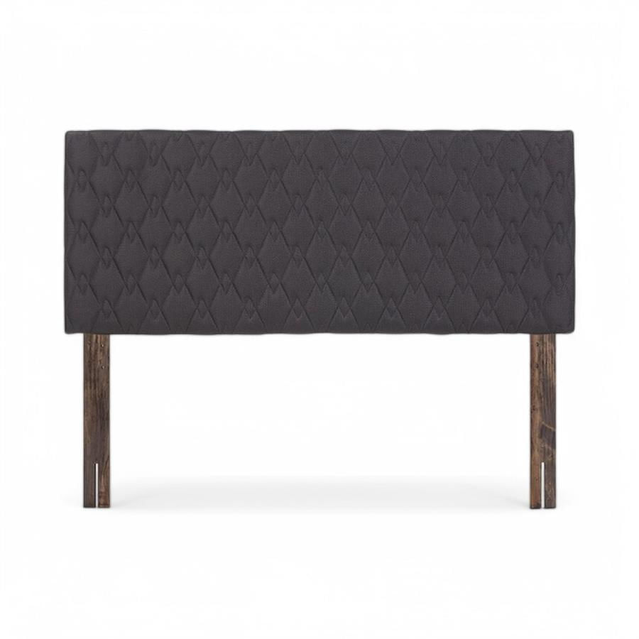 Respaldo De Cama Rosen Ivar Tela 2 Plazas Gris