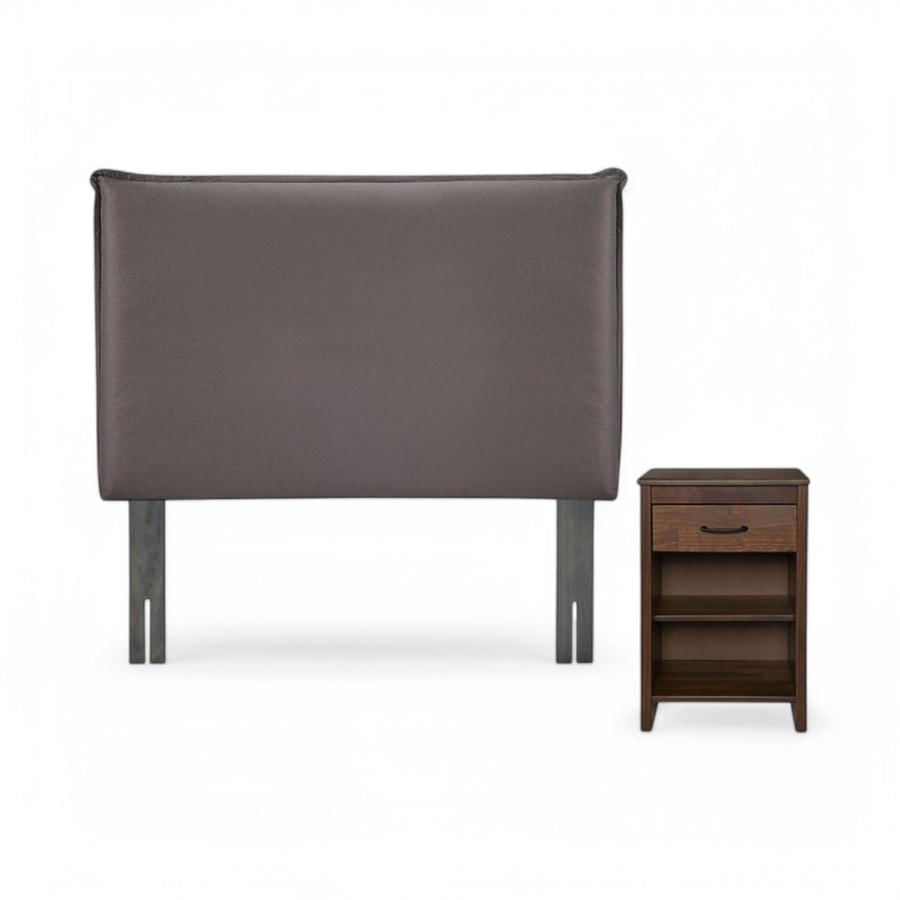 Set Muebles Rosen Maurice Tela 1.5 Plazas Café