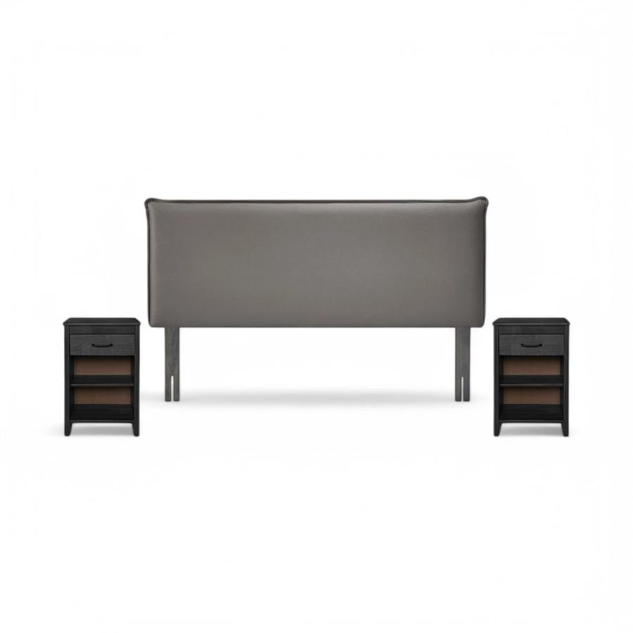 Set Muebles Rosen Maurice Tela 2 Plazas Gris