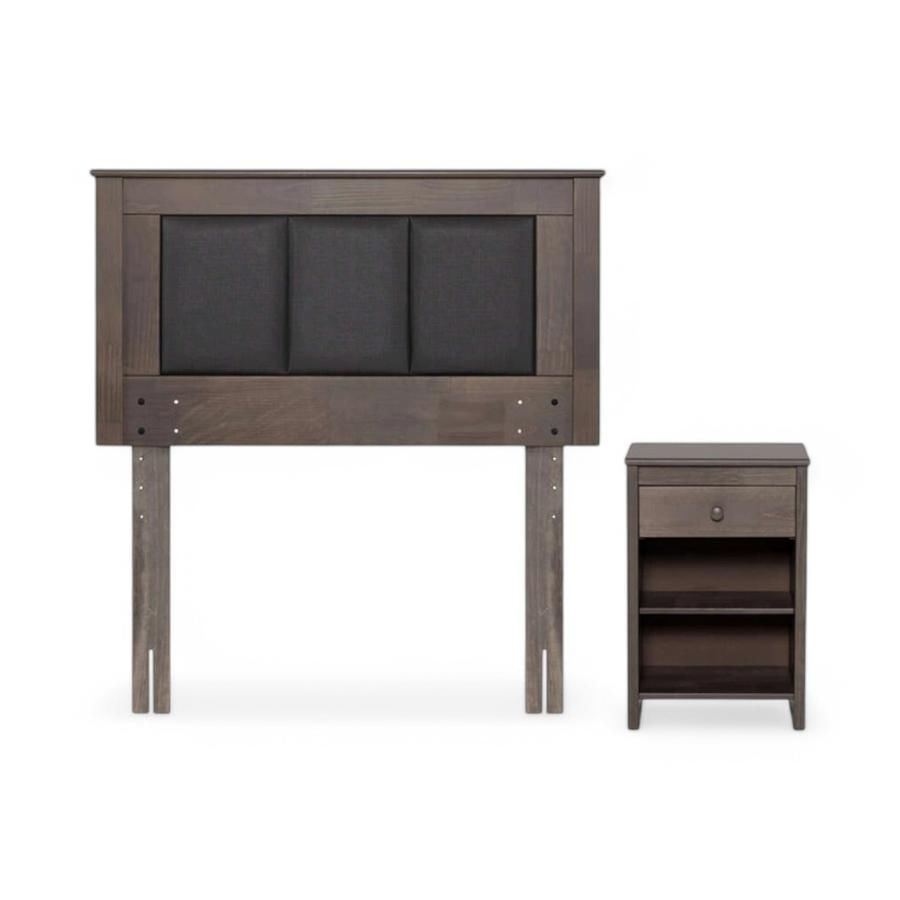 Set Muebles Rosen Rachel Madera 1.5 Plazas Gris