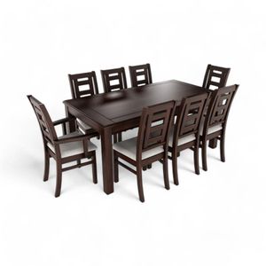 Comedor Insigne Sevilla 6 Sillas + 2 Sitiales Chocolate