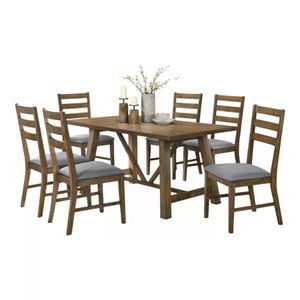 Comedor Rectangular 6 Sillas Javiera AC4405 Café