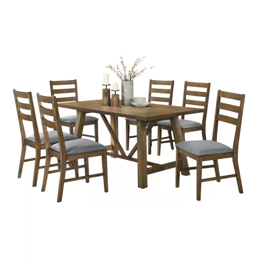 Comedor Rectangular 6 Sillas Javiera AC4405 Café