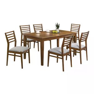Comedor Rectangular 6 Sillas Peony AC4479 Café