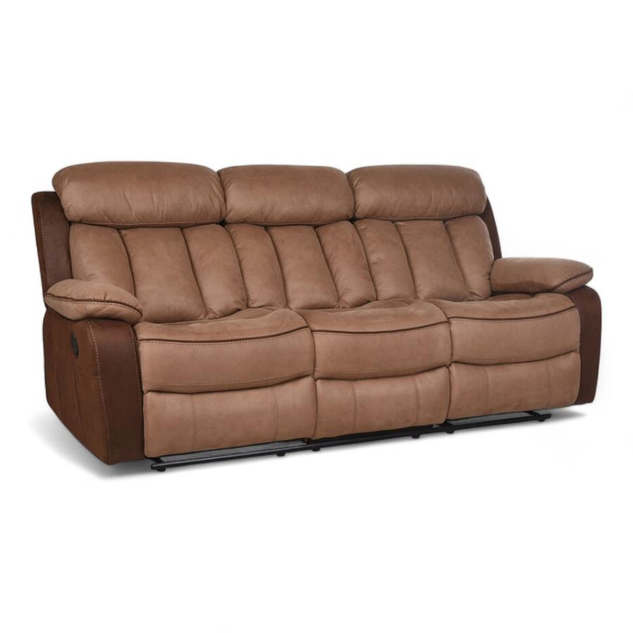 Sofa Reclinable 3 Cuerpos Cic Café