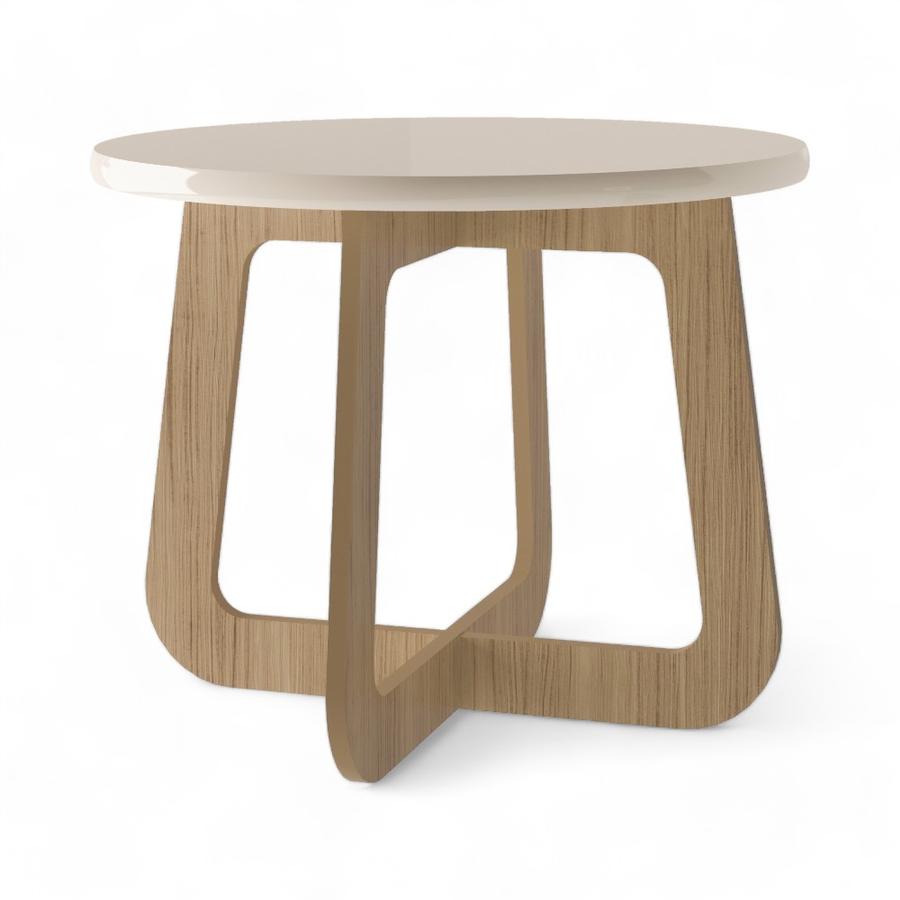 Mesa De Centro Baum Jasmin 59x46.5 Cm Café Roble/Blanco