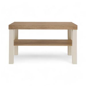 Mesa De Centro Baum Up 80x45 Cm Café Roble/Blanco