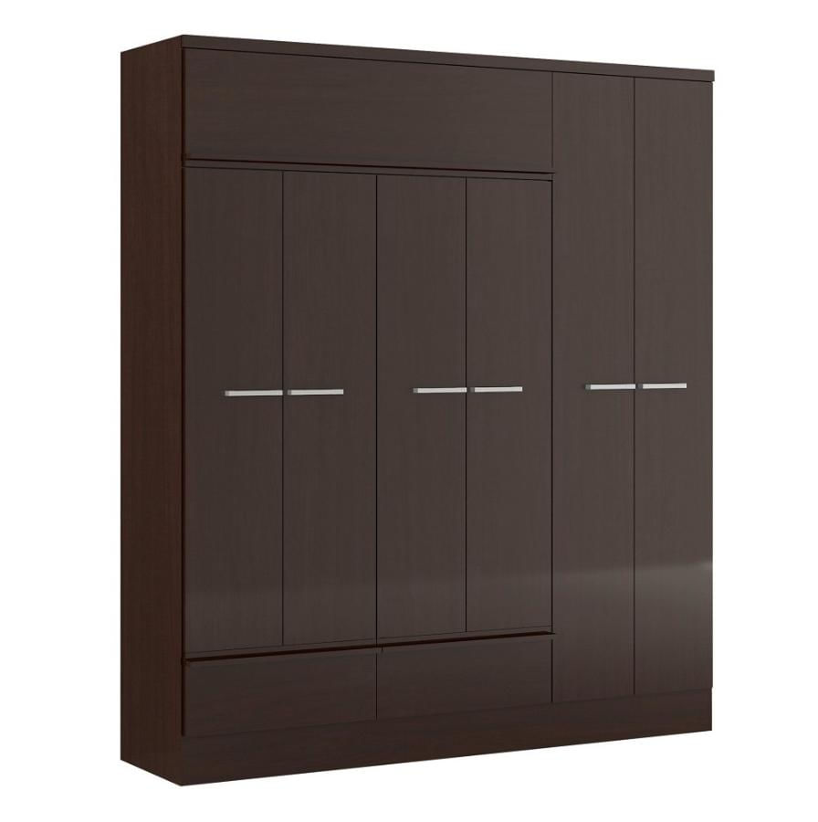 Closet Baum Tabaco Touch 6 Puertas + 2 Cajones