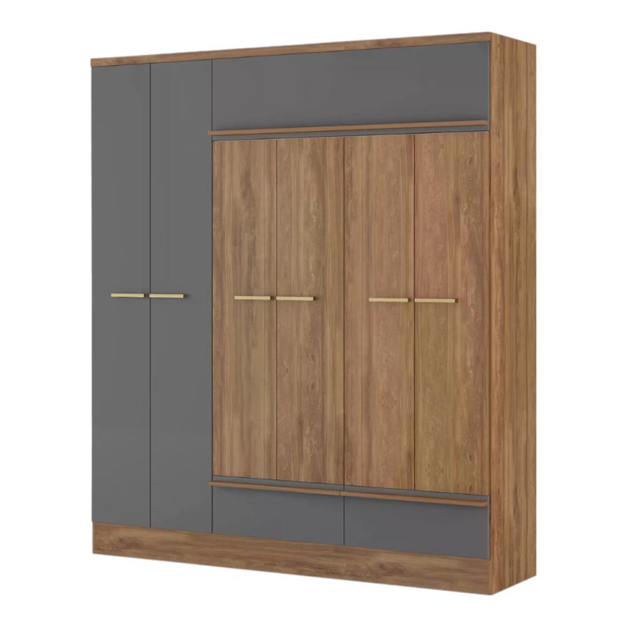 Ropero 6 Puertas + 2 Cajones Freijo-Tit Café