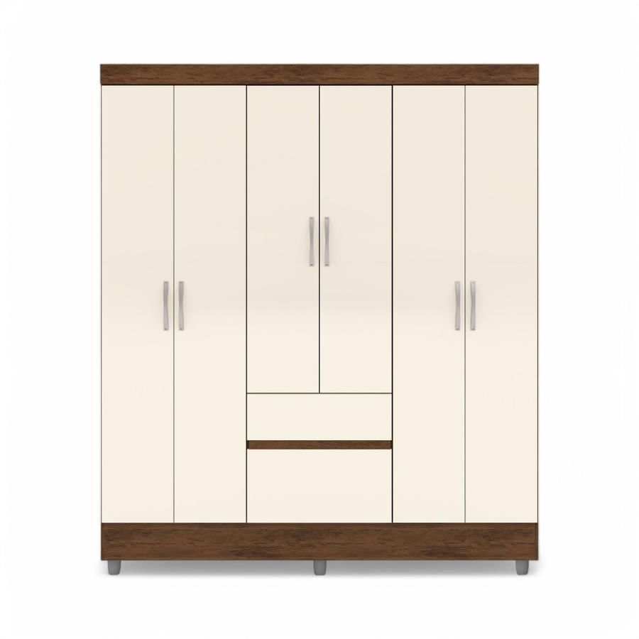 Closet Baum Ideal Plus 6 Puertas 181x153 Cm Imbuia/Champagne