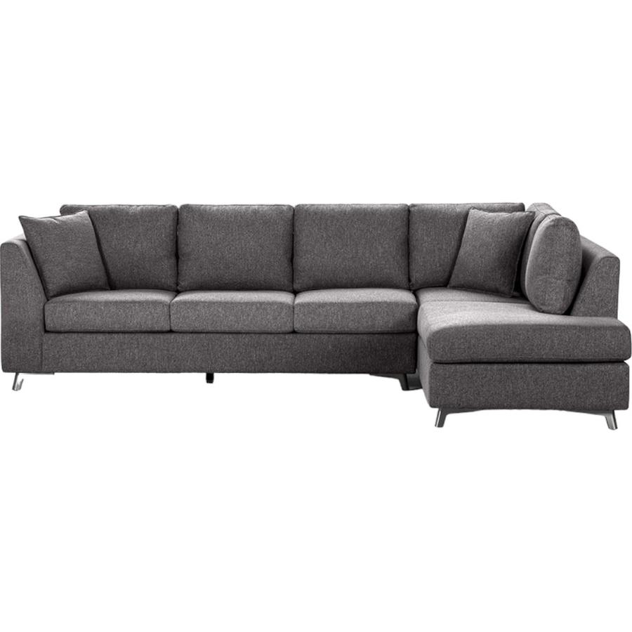 Sofá Seccional Rosen Carter Derecho Tela Charcoal