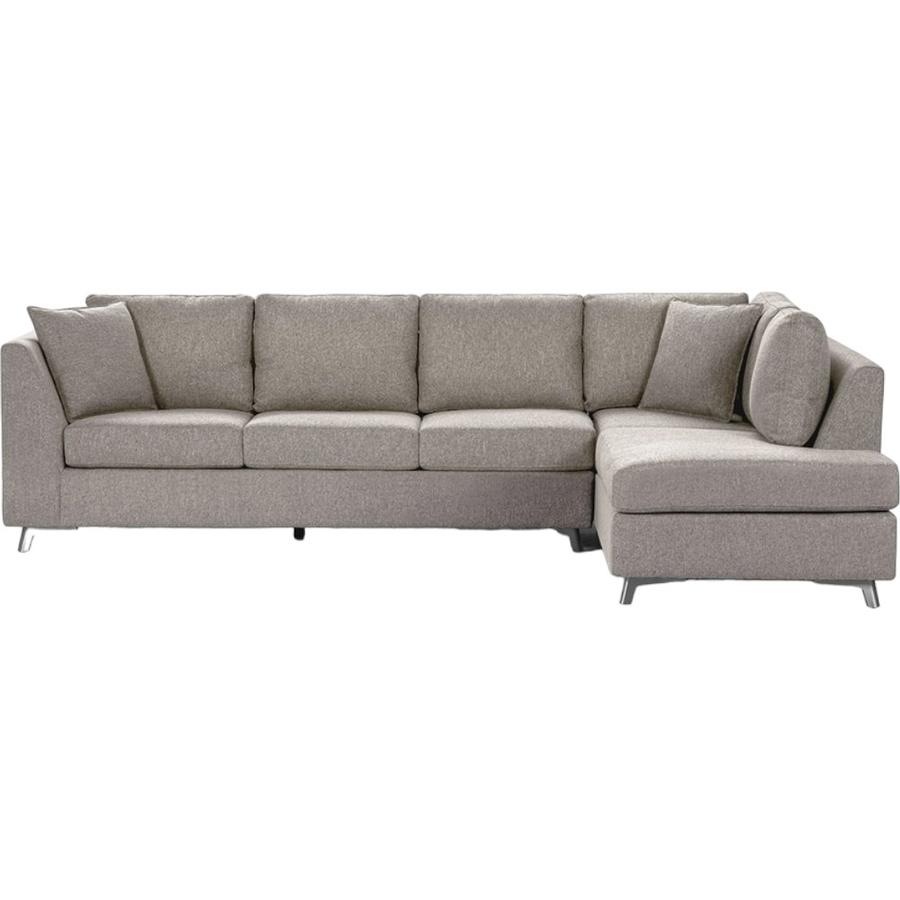 Sofá Seccional Rosen Carter Derecho Tela Ceniza