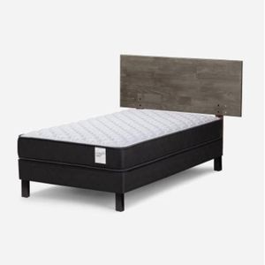 Cama Europea Rosen Wave 0.90x1.90 1 Pl Respaldo Tabor Grafito