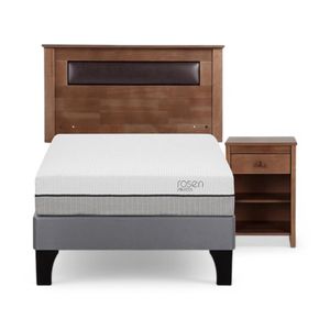Cama Rosen Pratta 1 Plaza + Muebles Ferrara Café