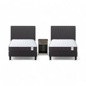 Cama Duplex Rosen Wave 1 Plaza + Muebles Lucio