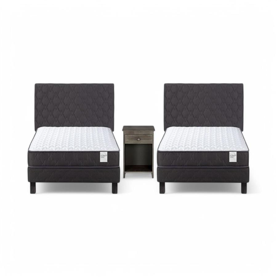 Cama Duplex Rosen Wave 1 Plaza + Muebles Ivar