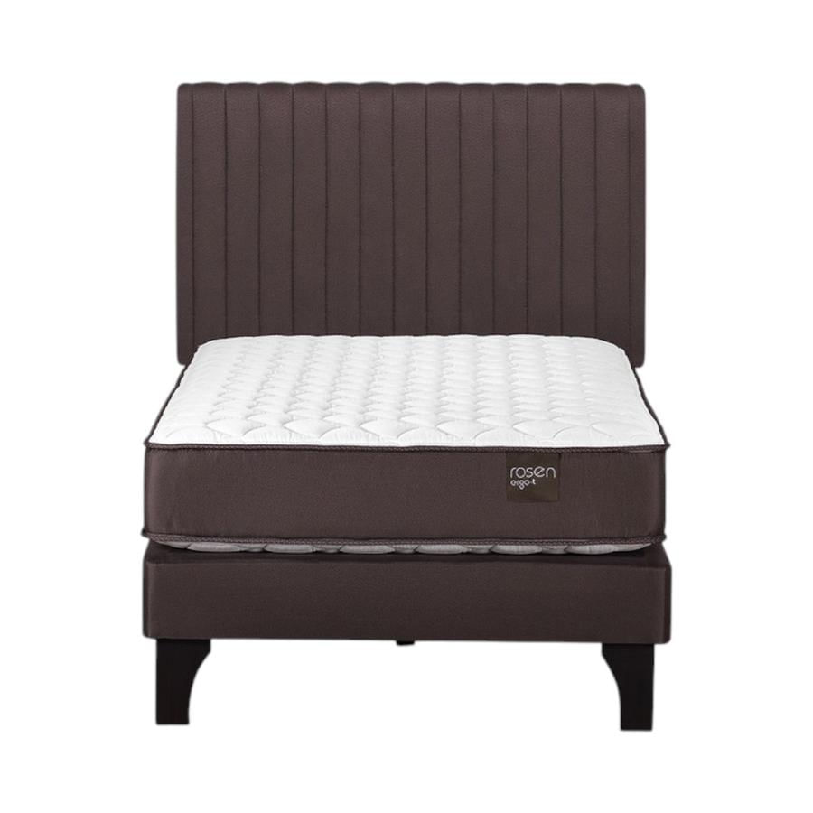 Cama Rosen Ergo T New 1 Plaza + Respaldo Lucio Chocolate