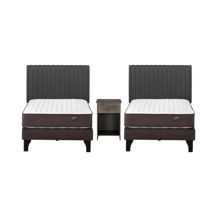Cama Duplex Rosen Ergo T 1 Plaza + Muebles Lucio Grafito