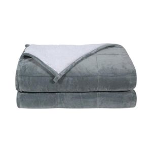 Frazada Hypnos Pesada Minky Sherpa 120x200 Cm Gris Oscuro