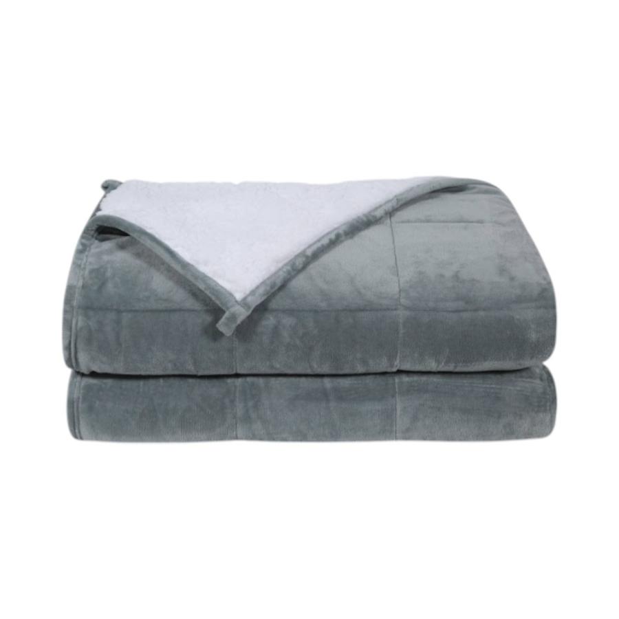 Frazada Hypnos Pesada Minky Sherpa 120x200 Cm Gris Oscuro