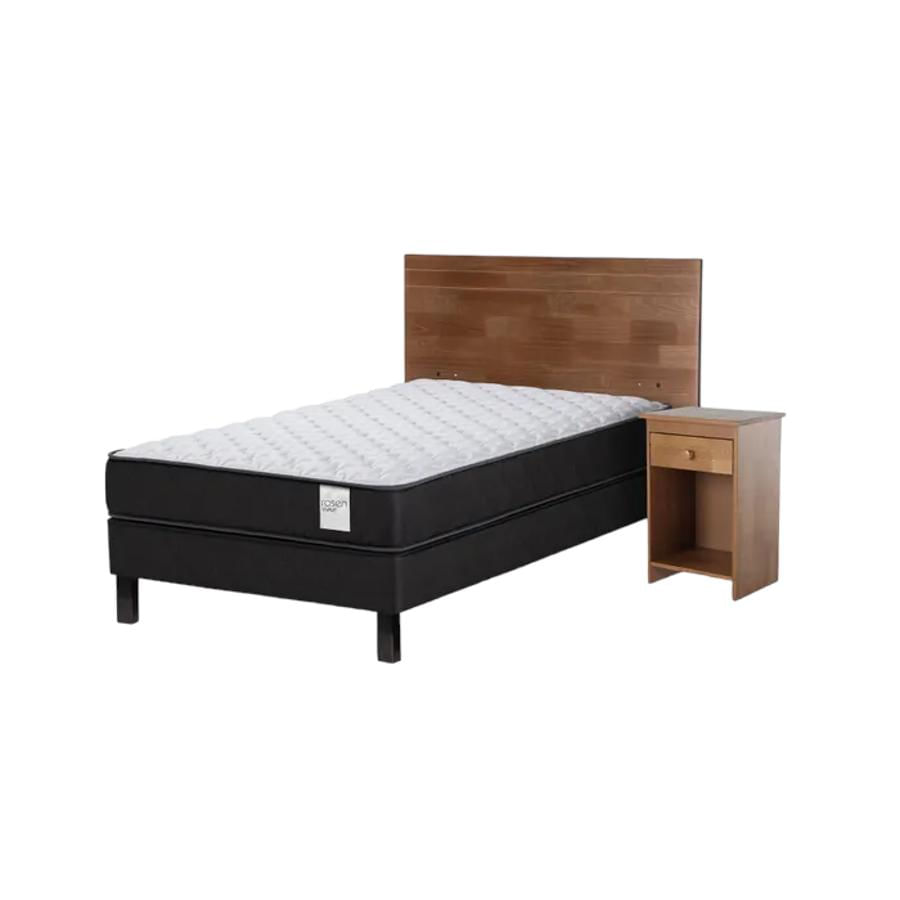 Cama Europea Rosen Wave 1,5 plazas 105x190 con Muebles Tabor
