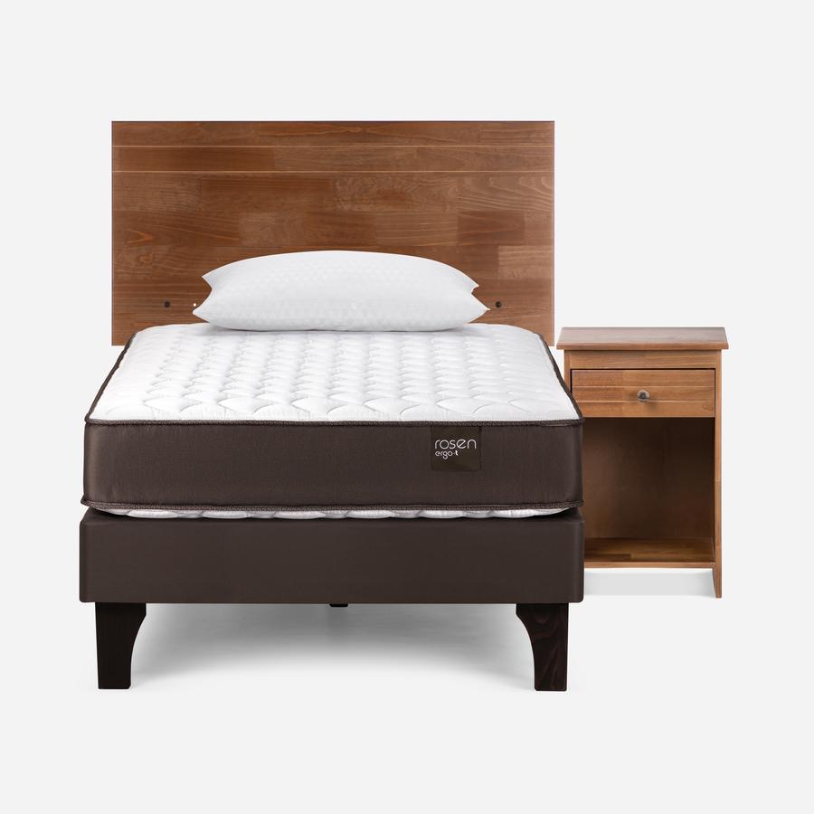 Cama 1.5 Plazas 105X200 Rosen Ergo T New Tabor C + Almohada