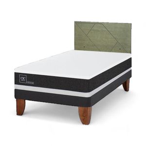 Cama CIC Ortopedic 1.5 Plazas + Respaldo Villarica Olivo