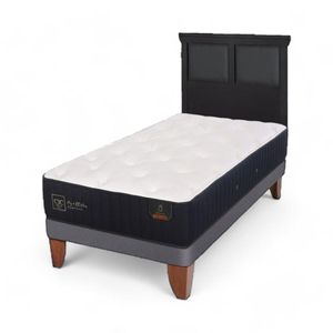 Cama CIC Premium 1.5 Plazas + Respaldo Torino Negro