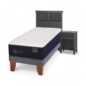 Cama CIC Premium 1.5 Plazas + Set Torino Gris