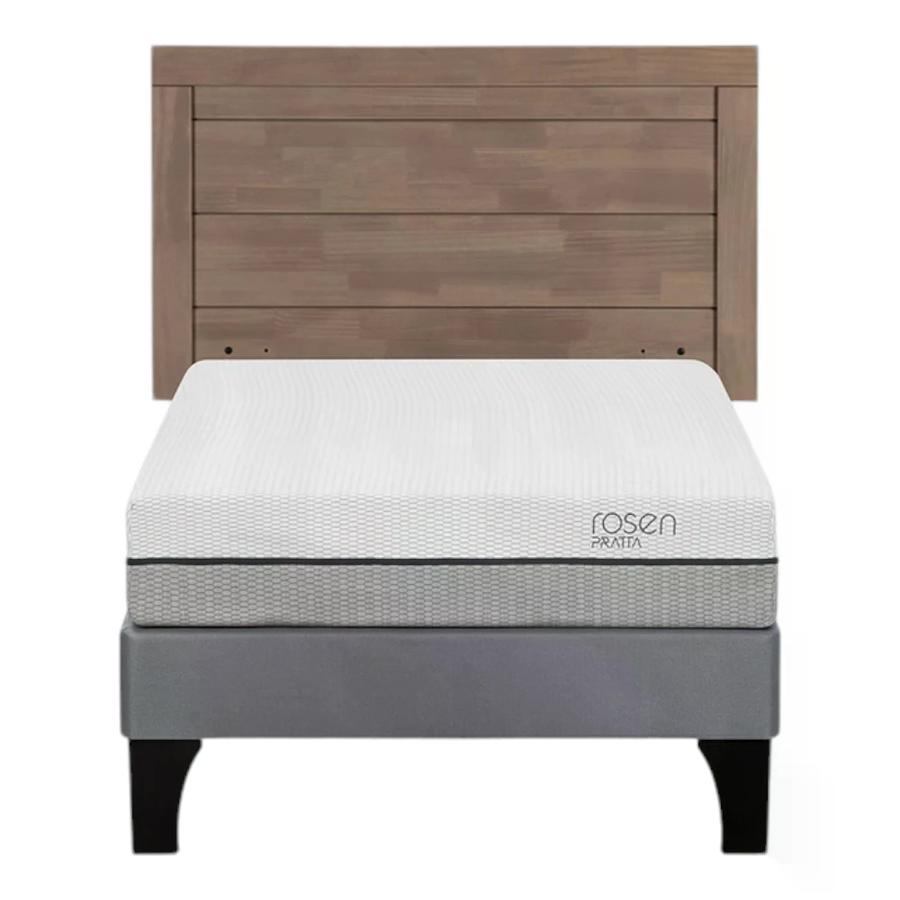 Cama Pratta Pata Madera 1.05X2.00 Respaldo Sicilia