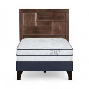 Cama Rosen Autonomy Sky 1.5 Plazas + Respaldo Dolce Café