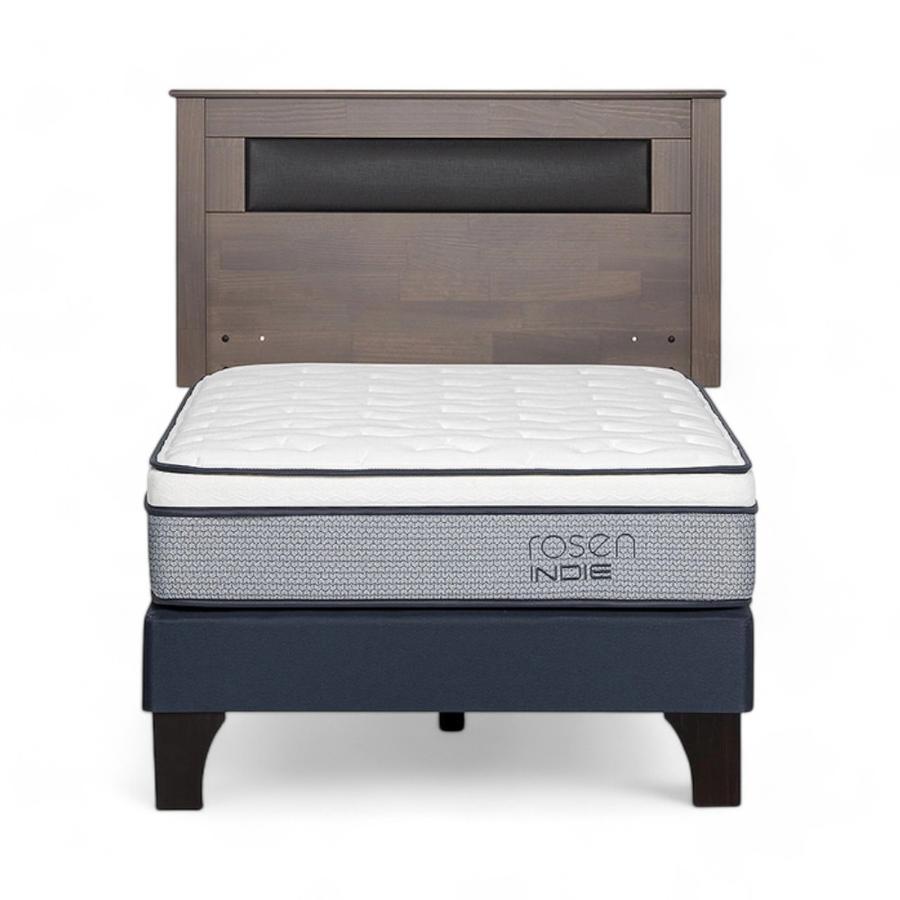 Cama Rosen Indie 1.5 Plazas + Respaldo Ferrara