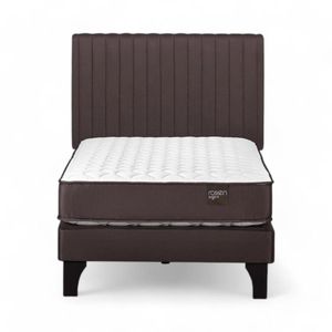Cama Rosen Ergo T 1.5 Plazas + Respaldo Lucio Café